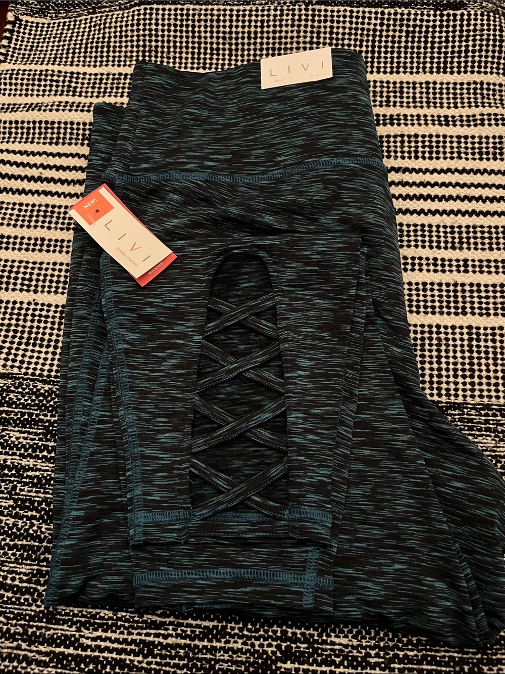 Livi Black and Teal leggings
